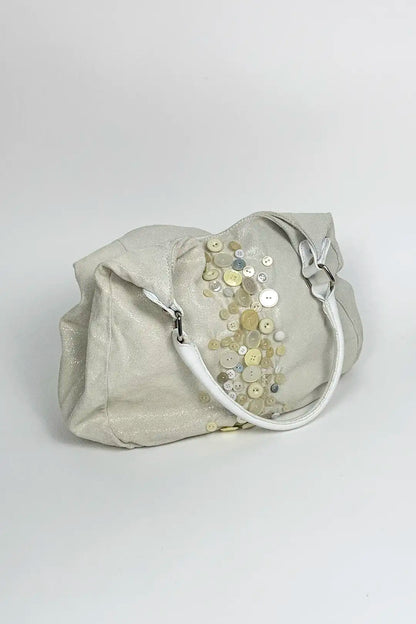 Off-White Button Bag