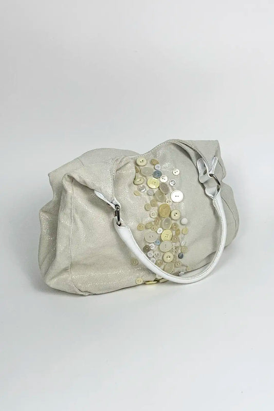 Off-White Button Bag