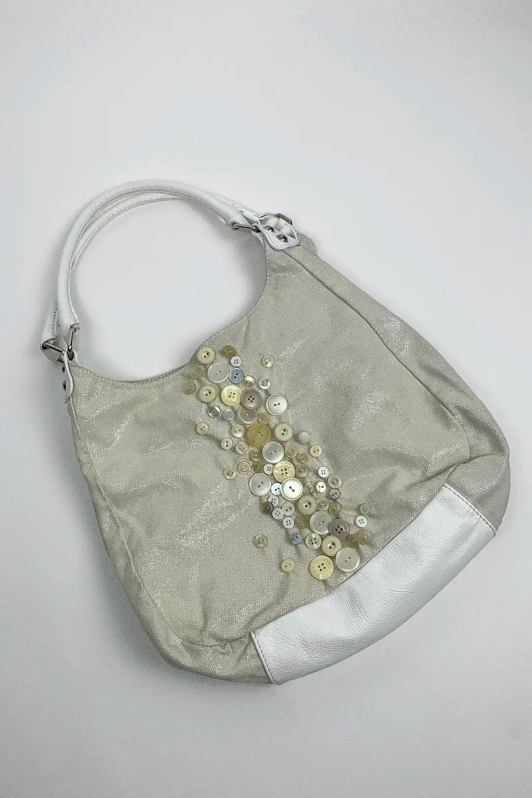 Off-White Button Bag