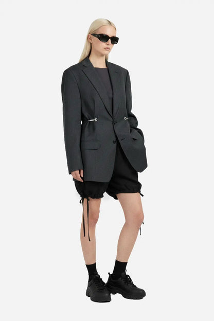 Pinstripe Carabiner Blazer