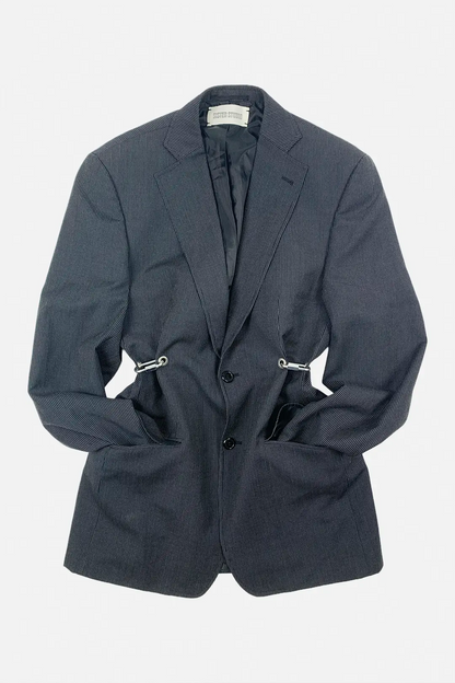 Pinstripe Carabiner Blazer