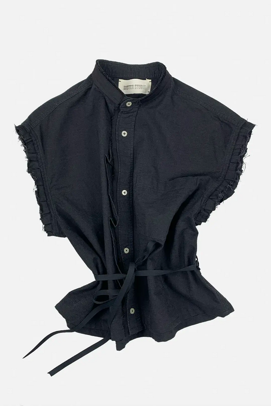 Raw Edge Top | Noir