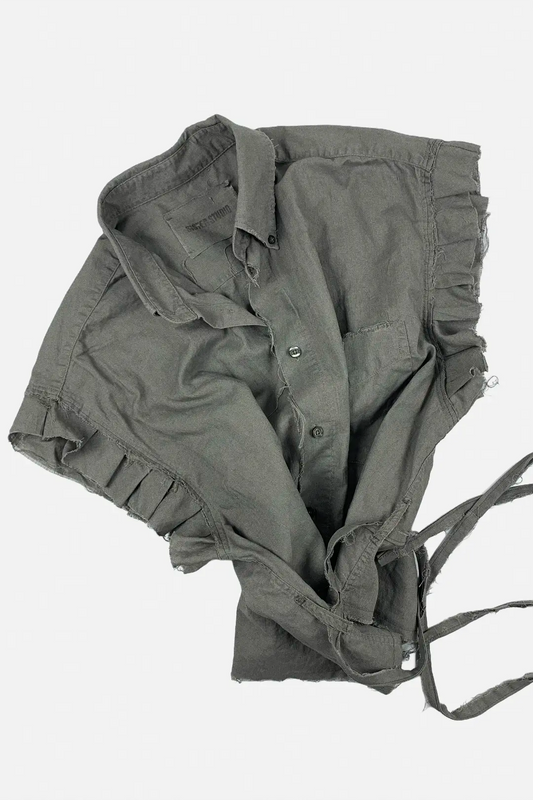 Raw Edge Top | Grey