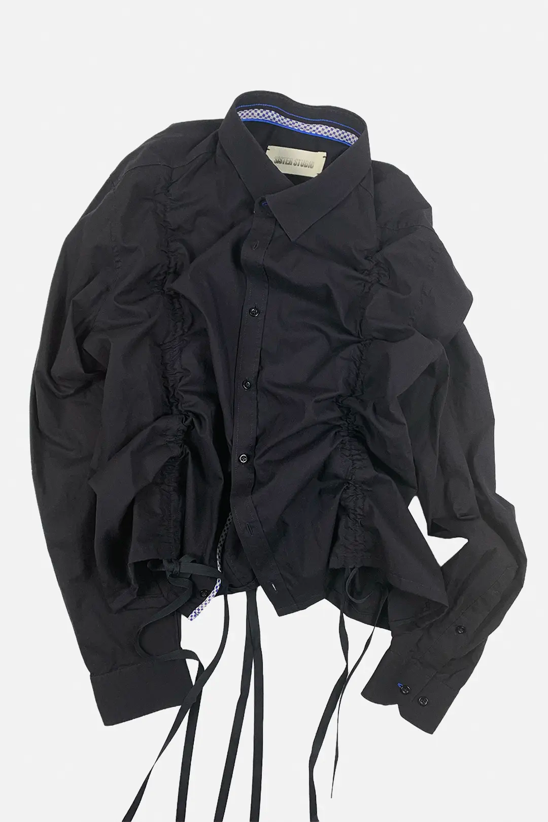 Ruched Shirt | Noir