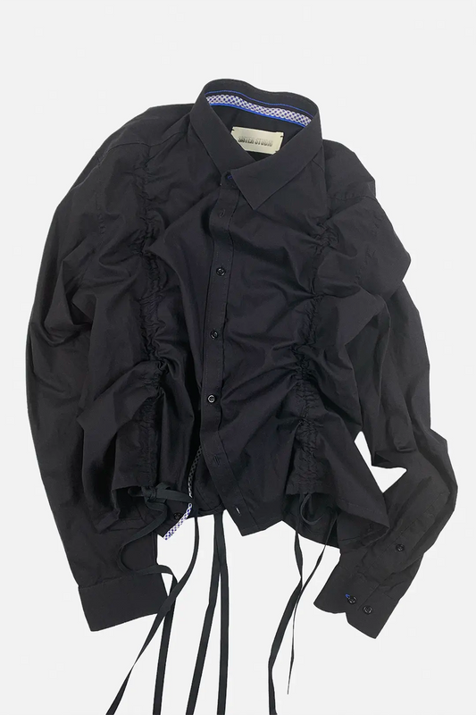 Ruched Shirt | Noir