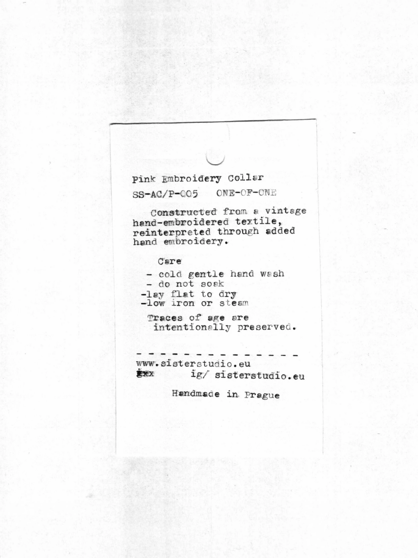 Pink Embroidery Collar