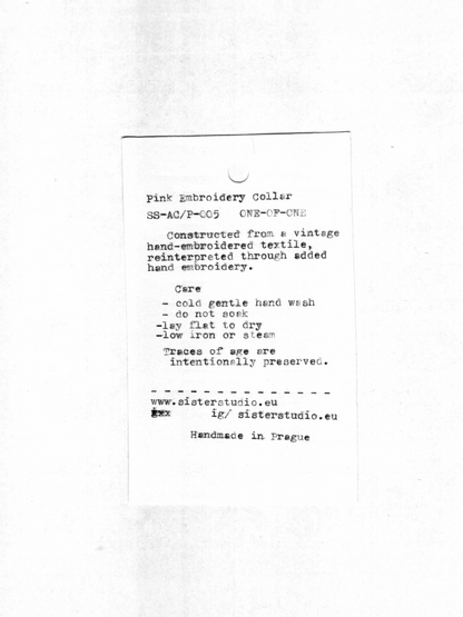 Pink Embroidery Collar