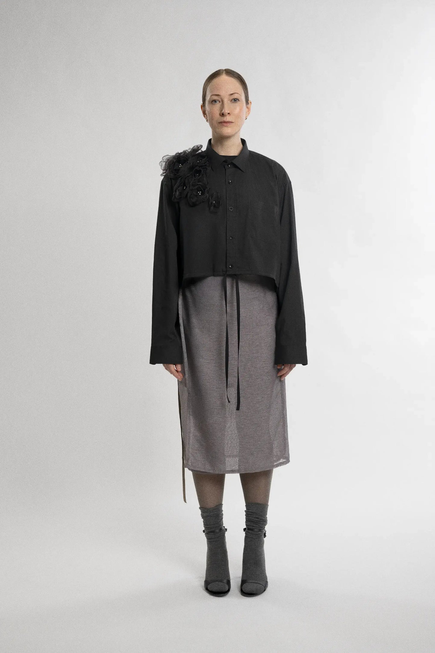 Floral Appliqué Shirt