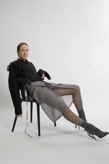 Floral Appliqué Shirt