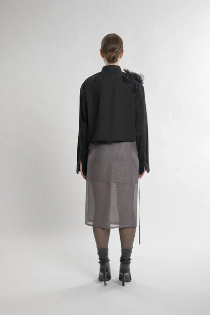 Floral Appliqué Shirt