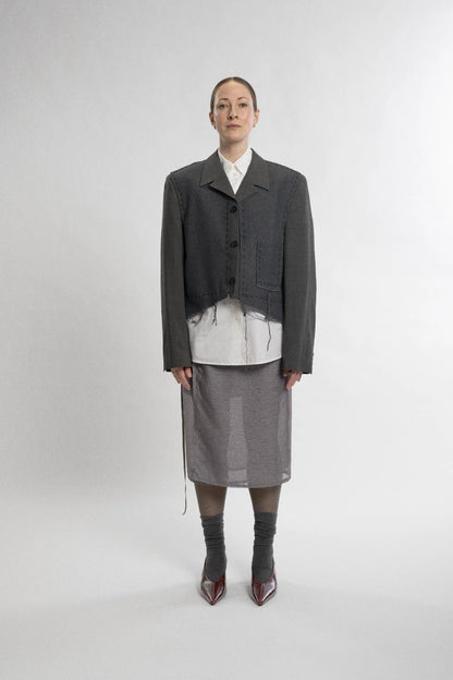 Cropped Panel Blazer