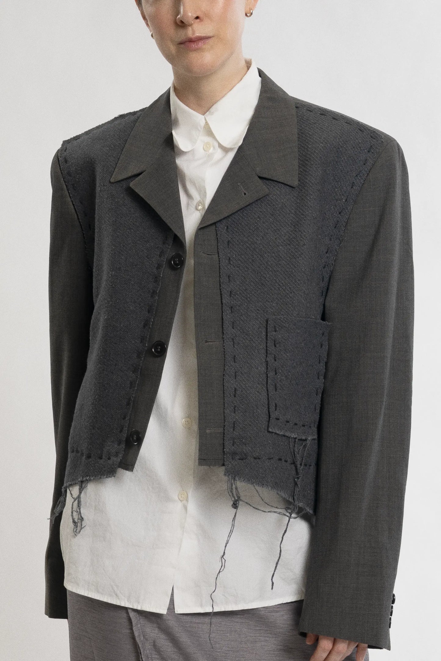 Cropped Panel Blazer