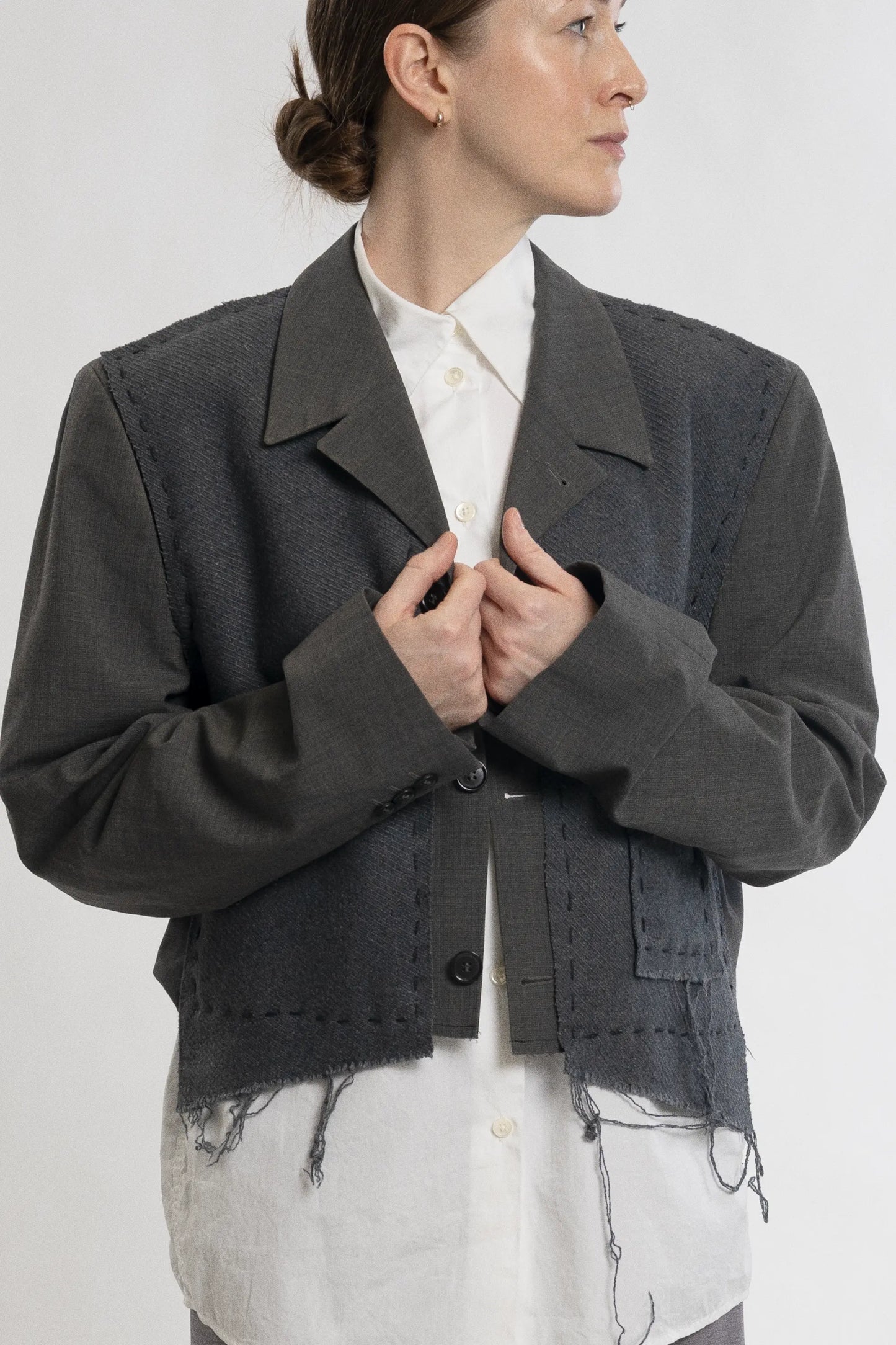 Cropped Panel Blazer