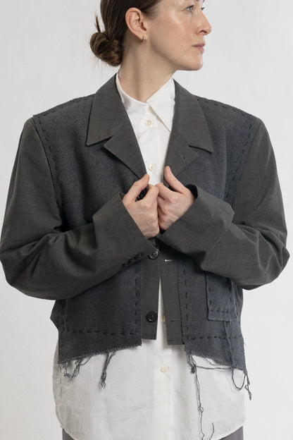 Cropped Panel Blazer