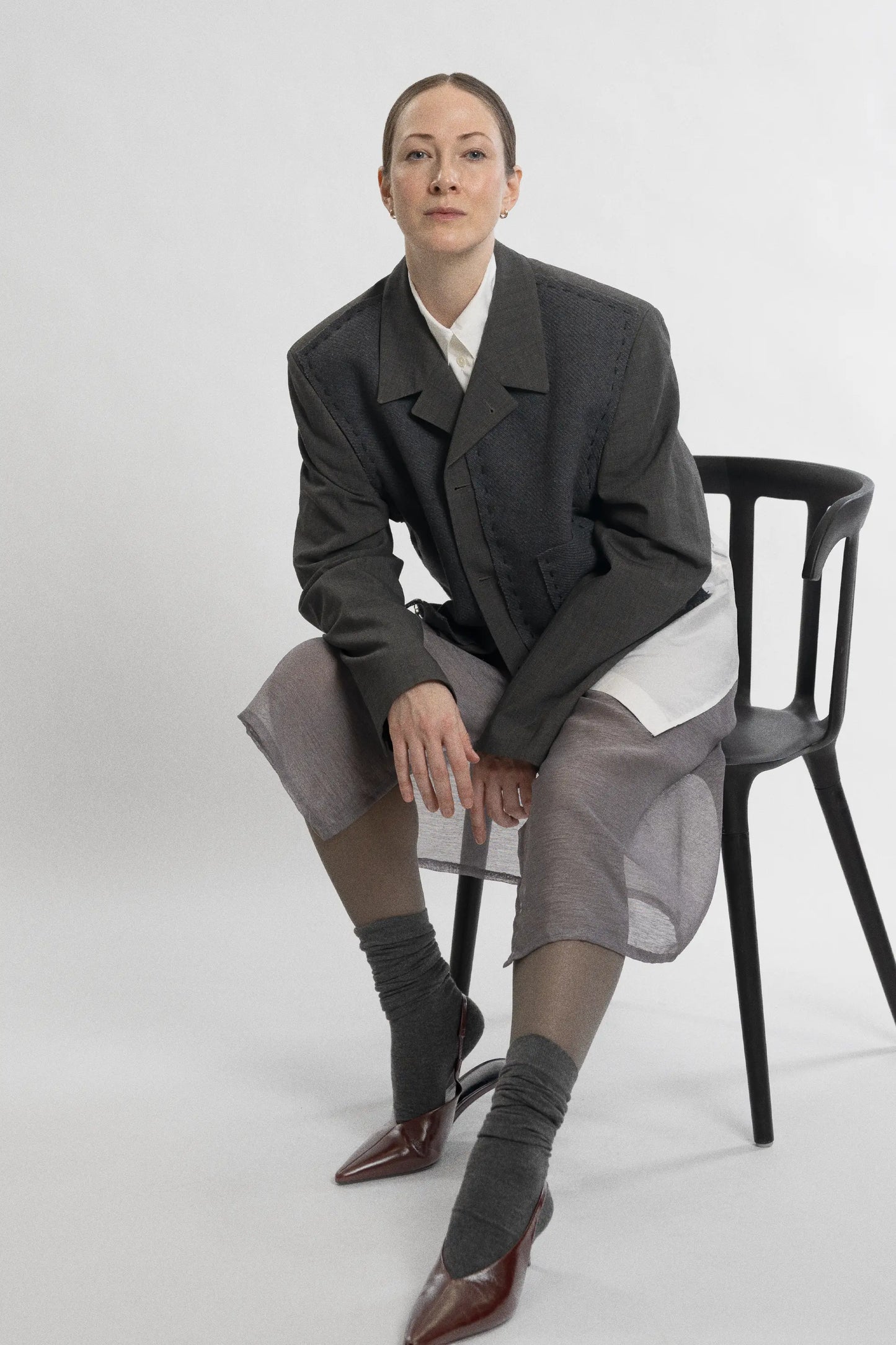 Cropped Panel Blazer