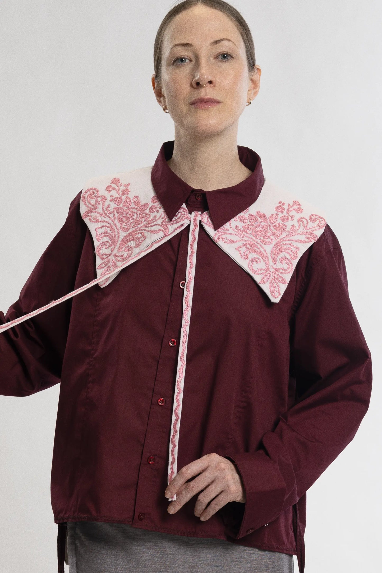 Pink Embroidery Collar