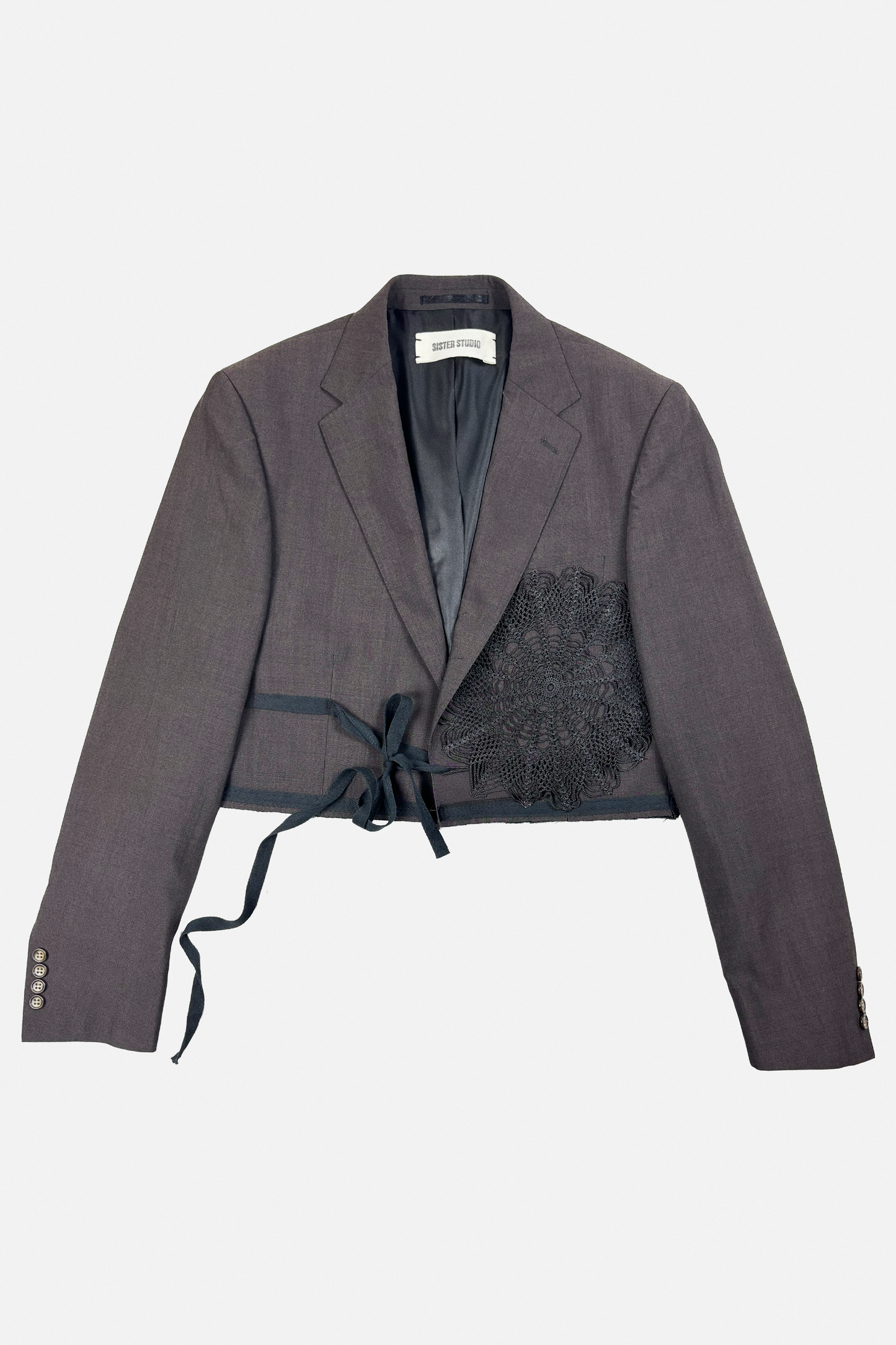 Crochet Appliqué Blazer