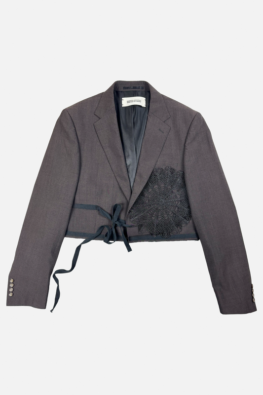Crochet Appliqué Blazer