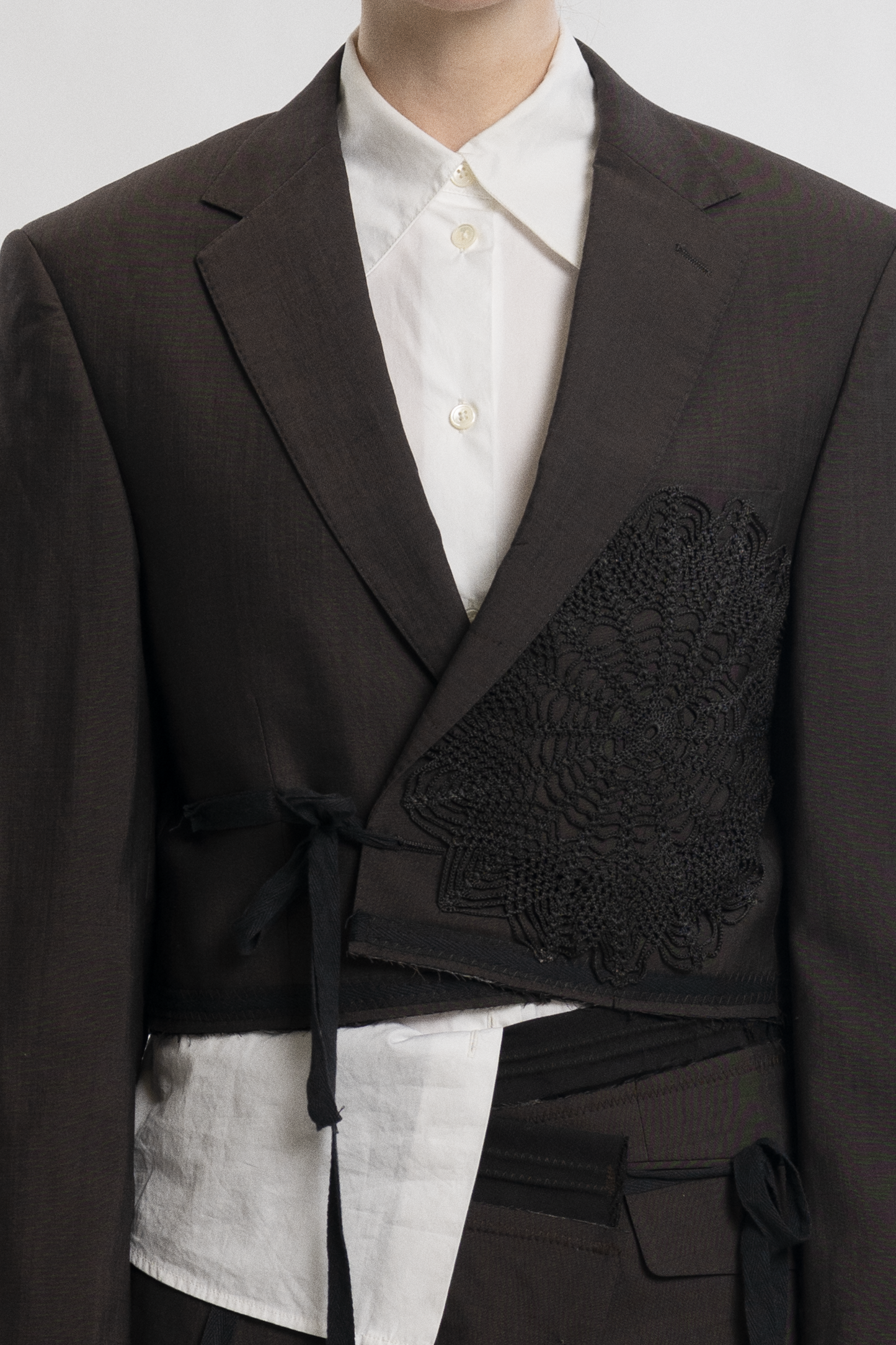 Crochet Appliqué Blazer