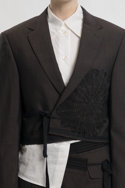 Crochet Appliqué Blazer