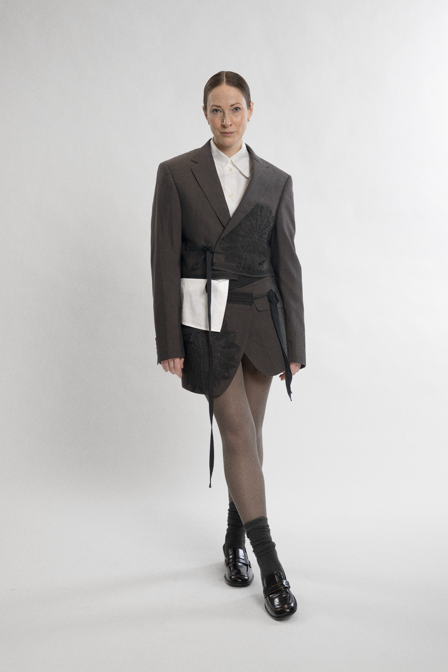 Crochet Appliqué Blazer