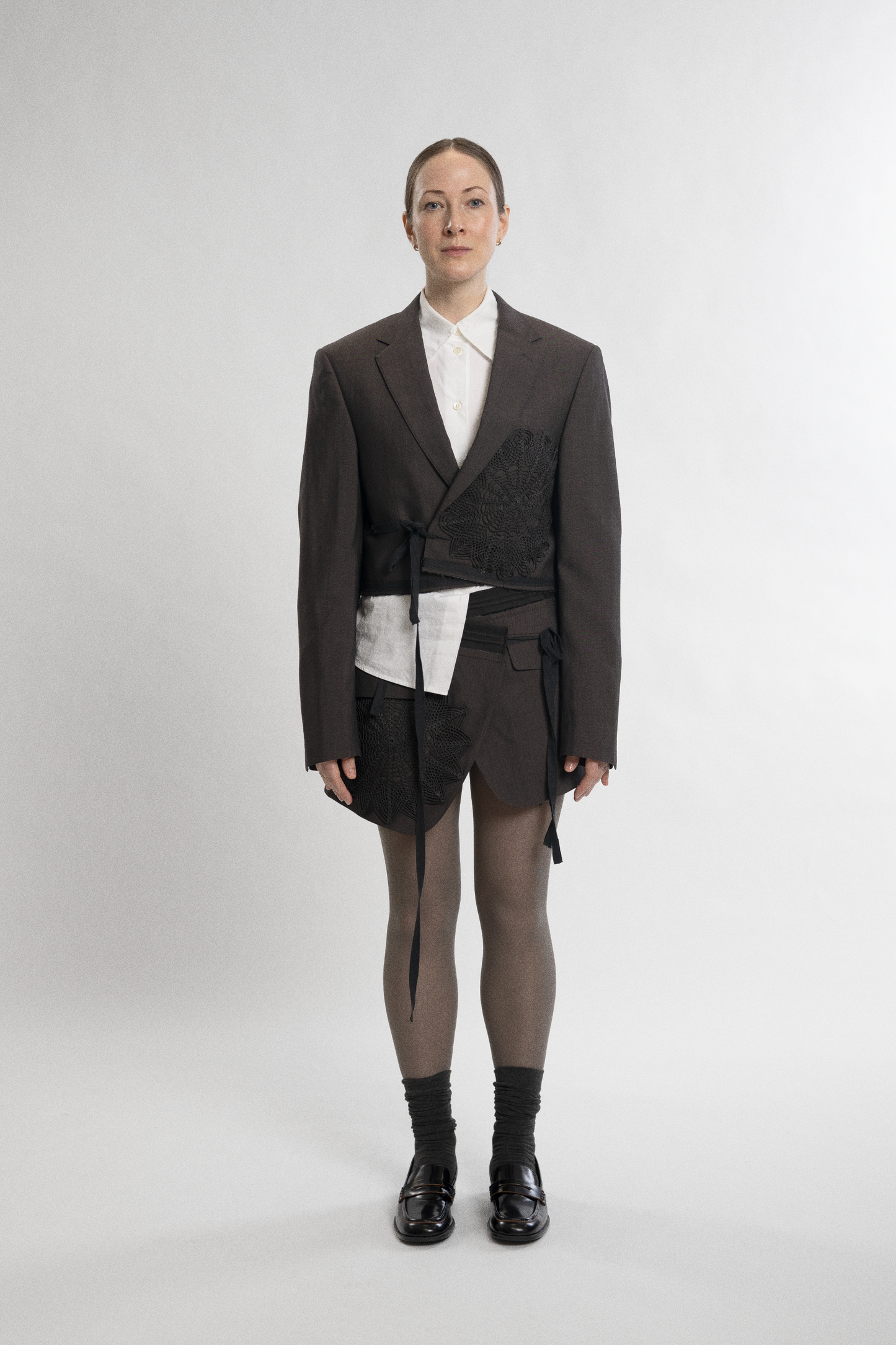 Crochet Appliqué Blazer