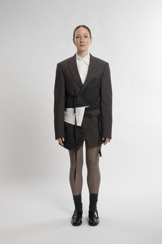 Crochet Appliqué Blazer