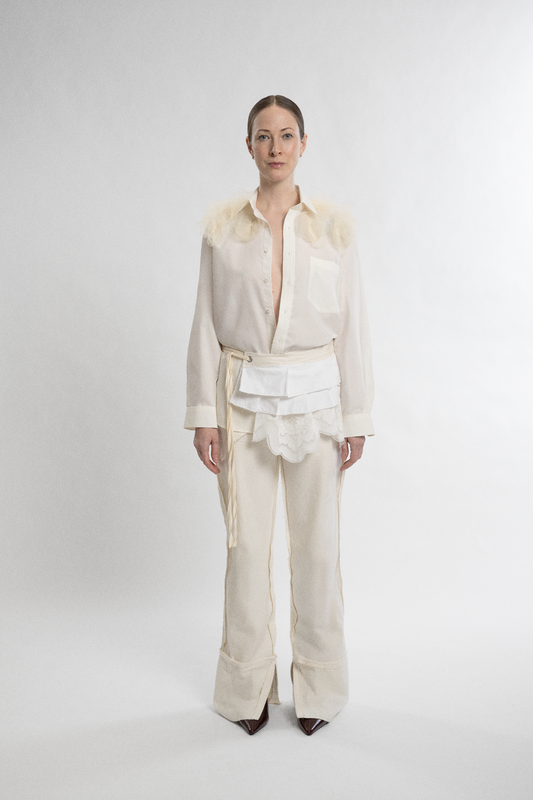 Floral Appliqué Shirt