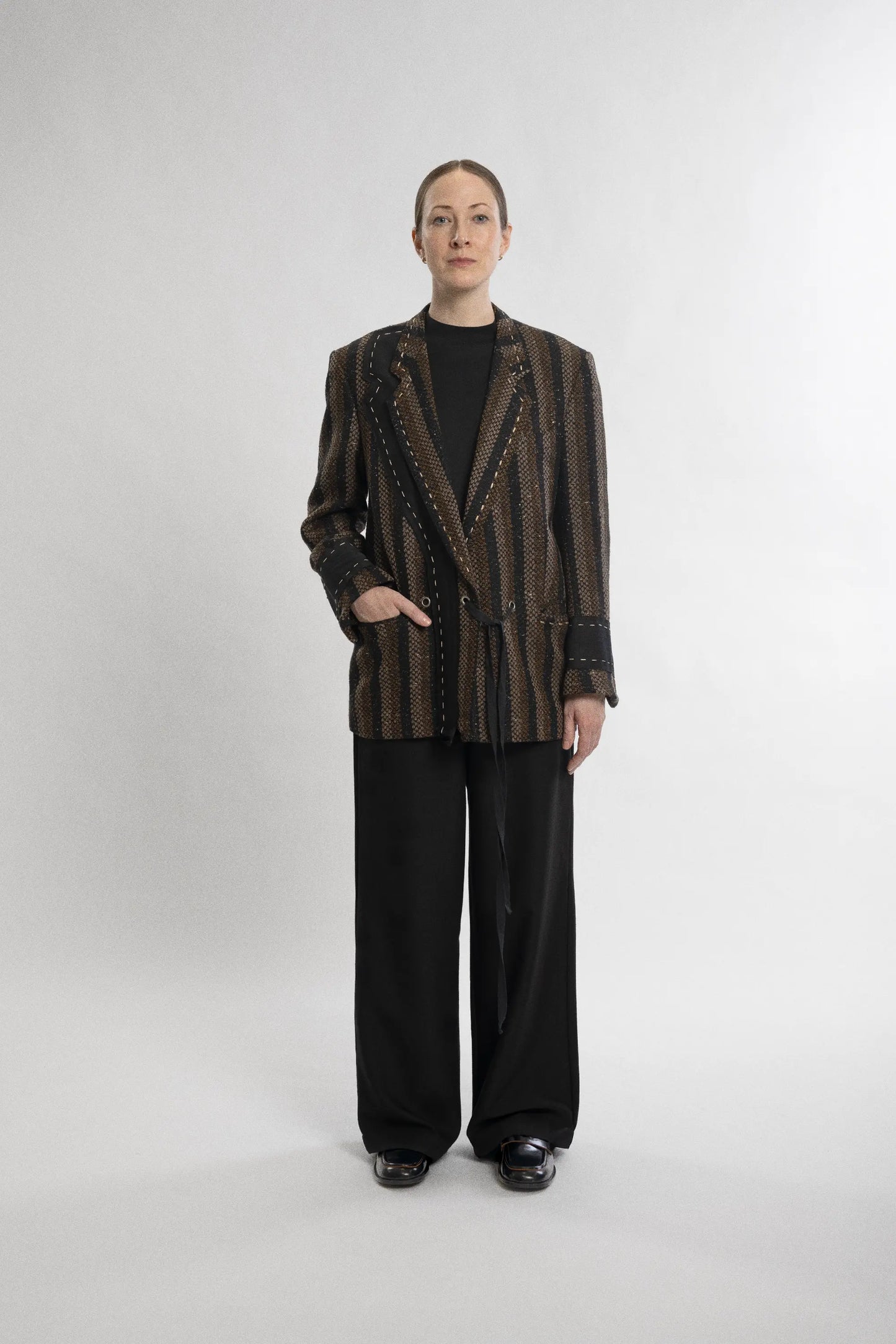 Stitched Wool Blazer