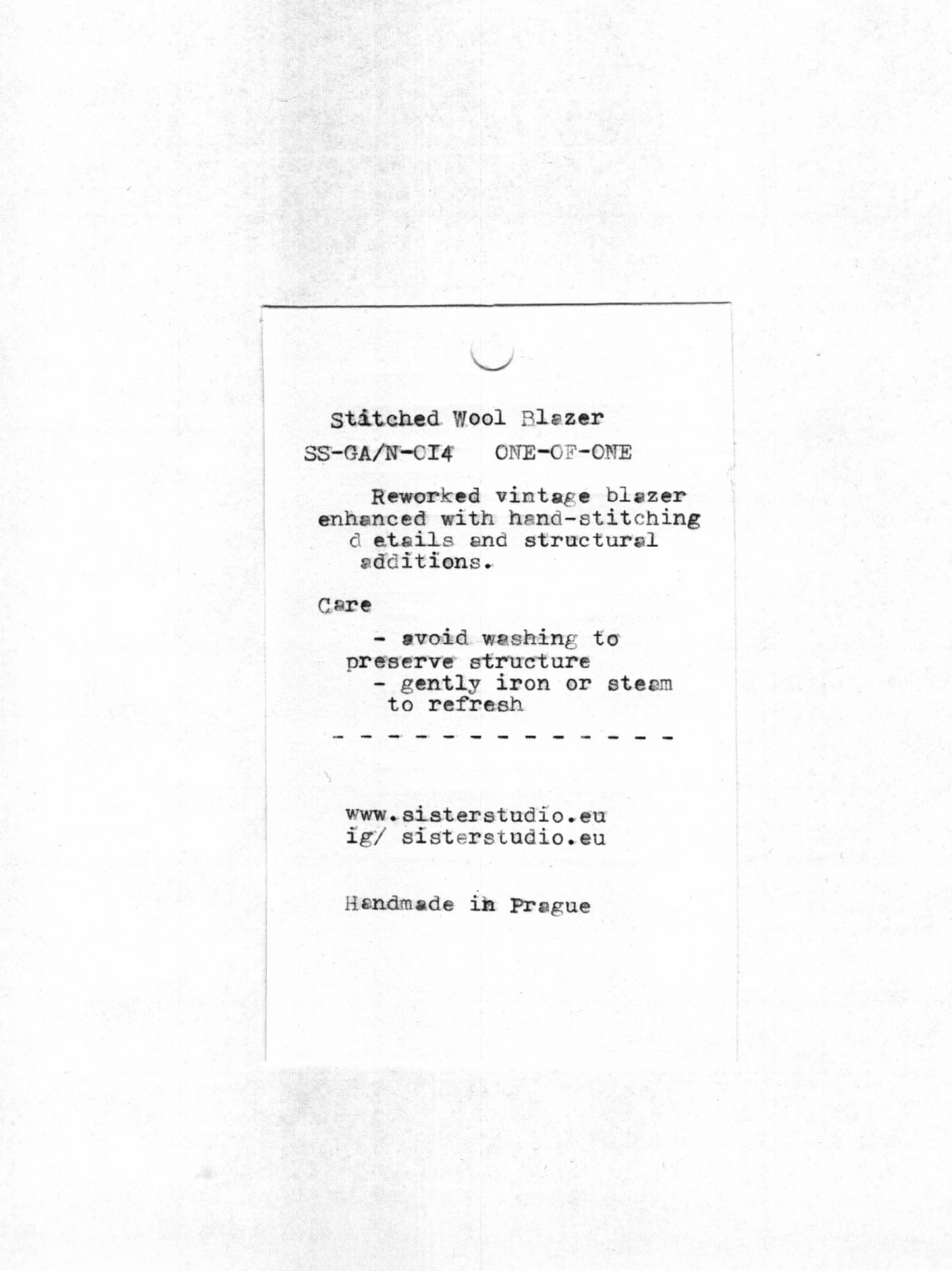 Stitched Wool Blazer