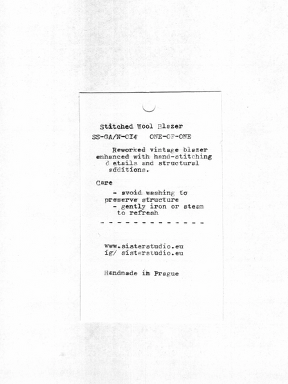 Stitched Wool Blazer