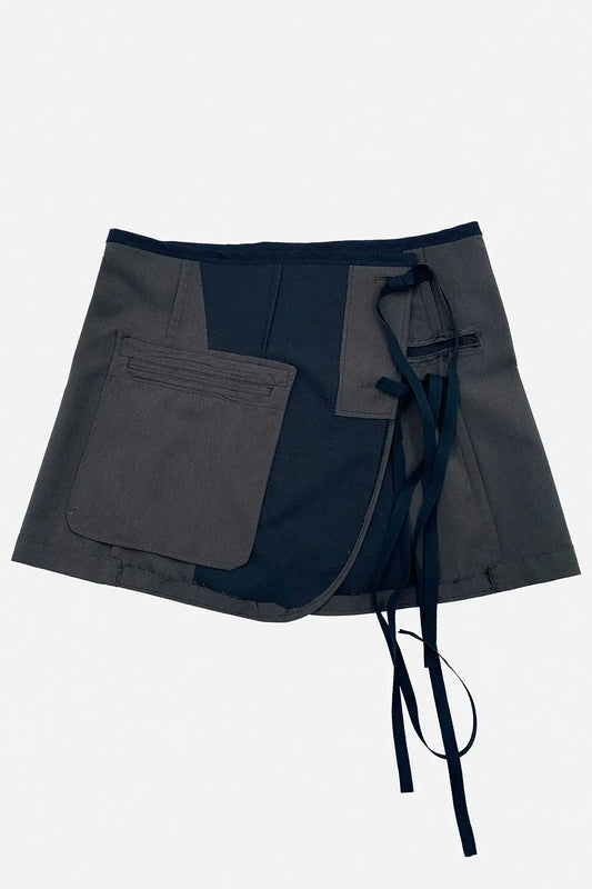 Deconstructed Wrap Skirt