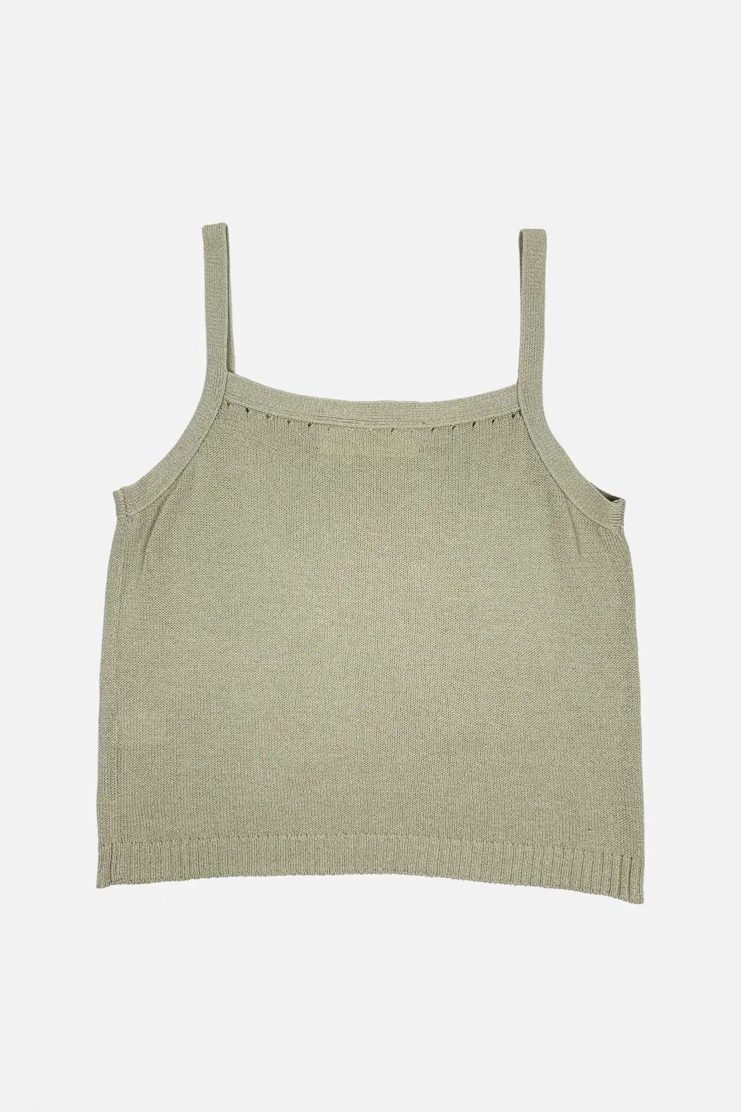 beige tank top back side on a white background