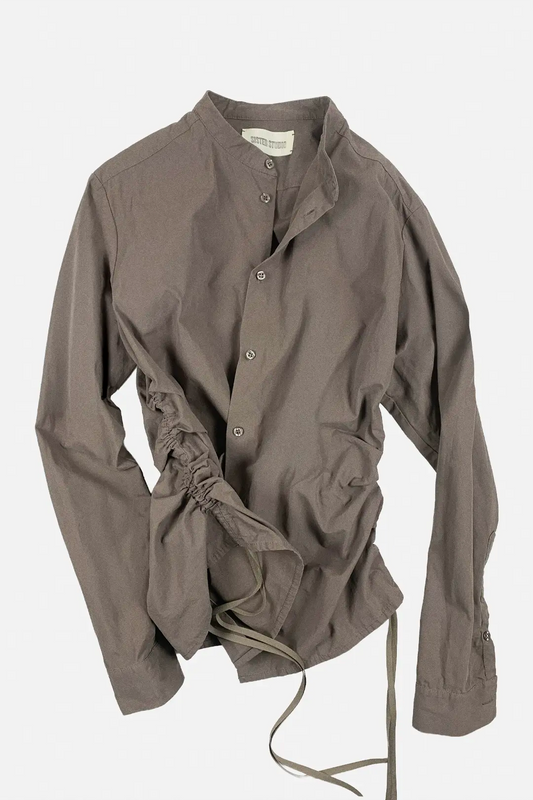 Side ruched Shirt | Taupe