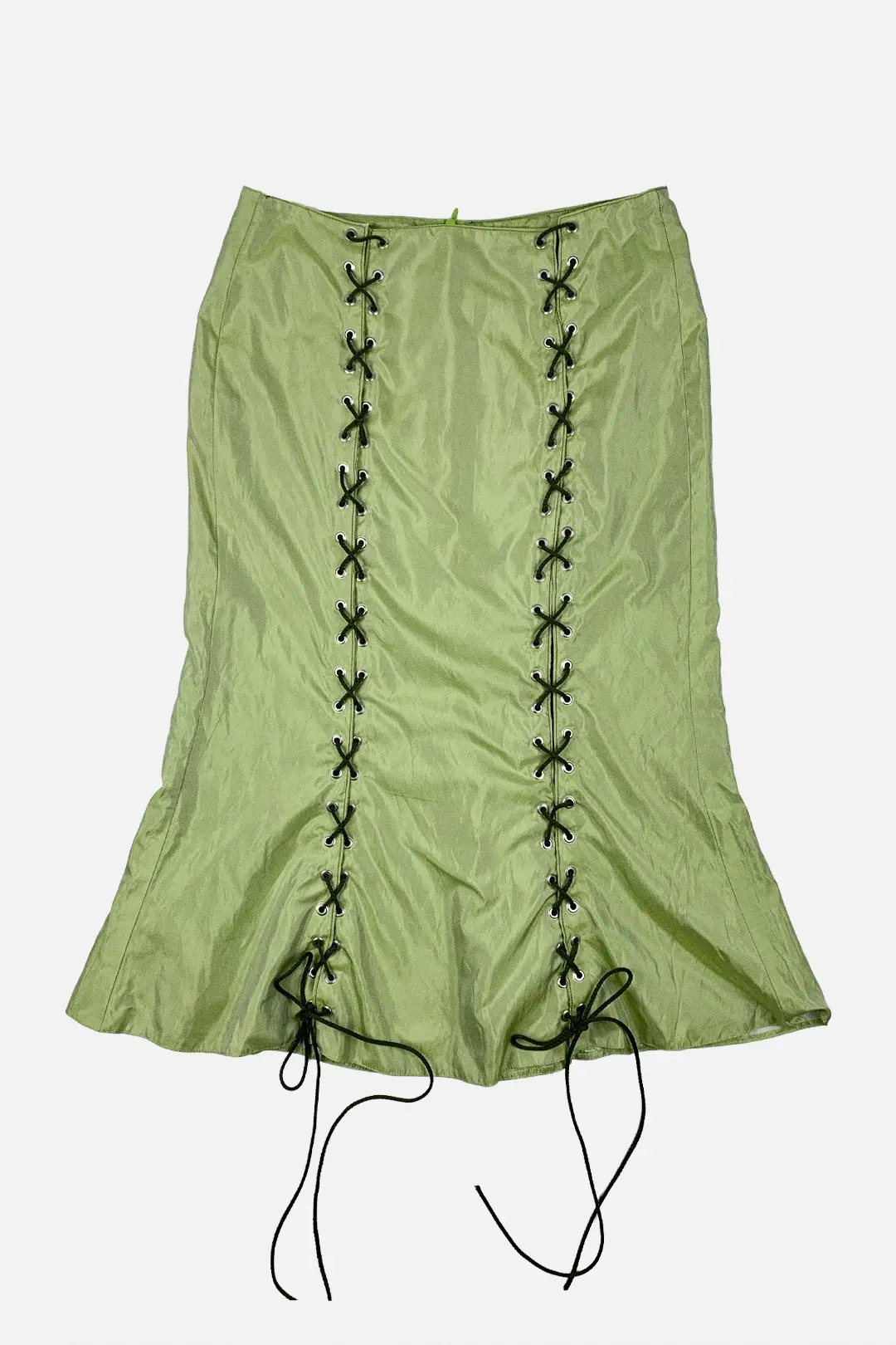 Green Silk Skirt