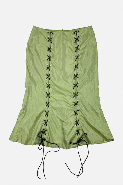 Green Silk Skirt