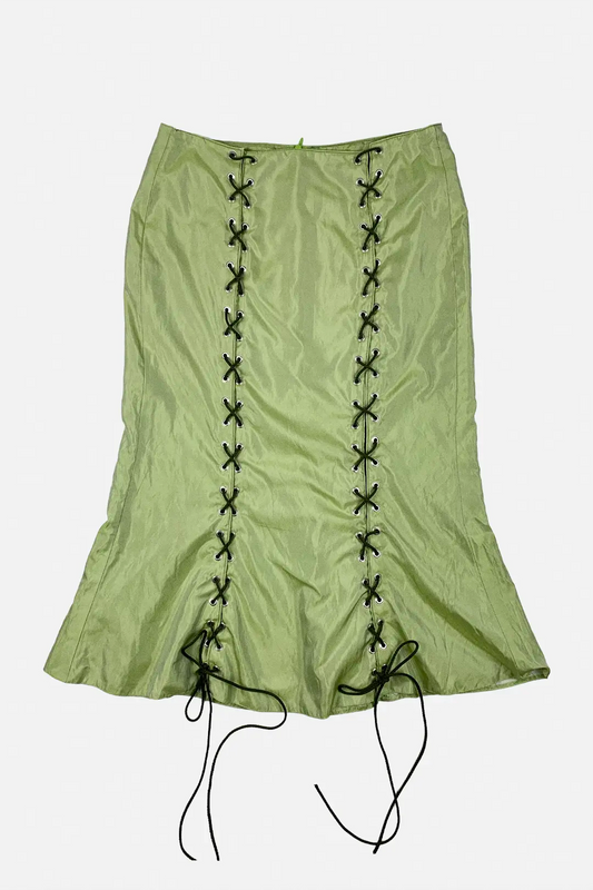 Green Silk Skirt