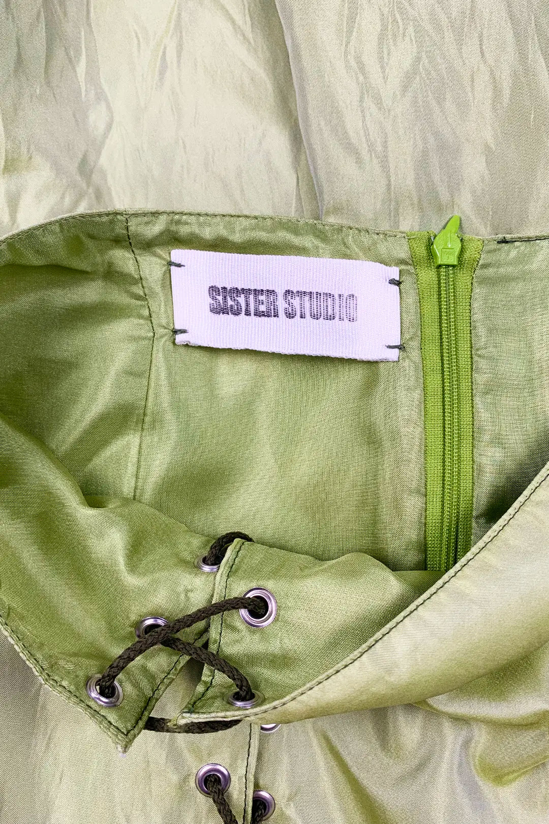 Green Silk Skirt