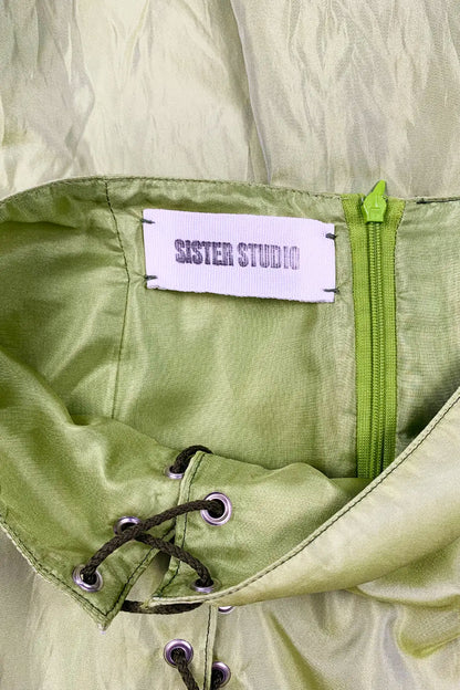 Green Silk Skirt