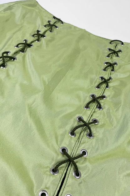 Green Silk Skirt