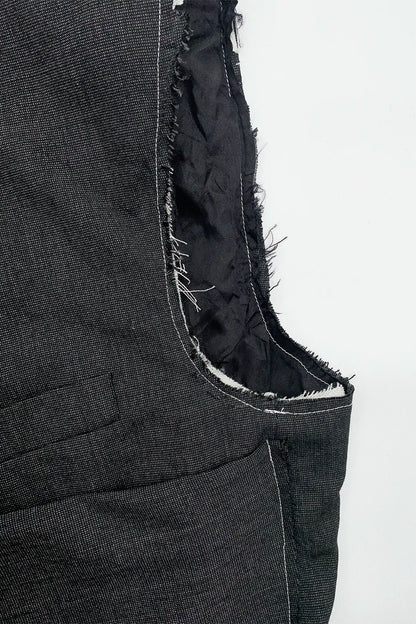 Sleeve Panel Wool Vest