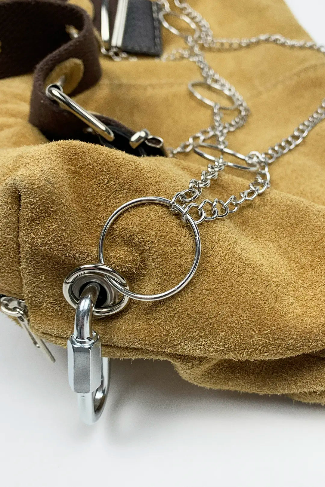 Suede Chain Bag