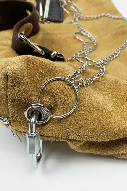 Suede Chain Bag