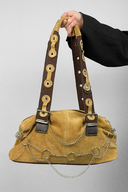 Suede Chain Bag