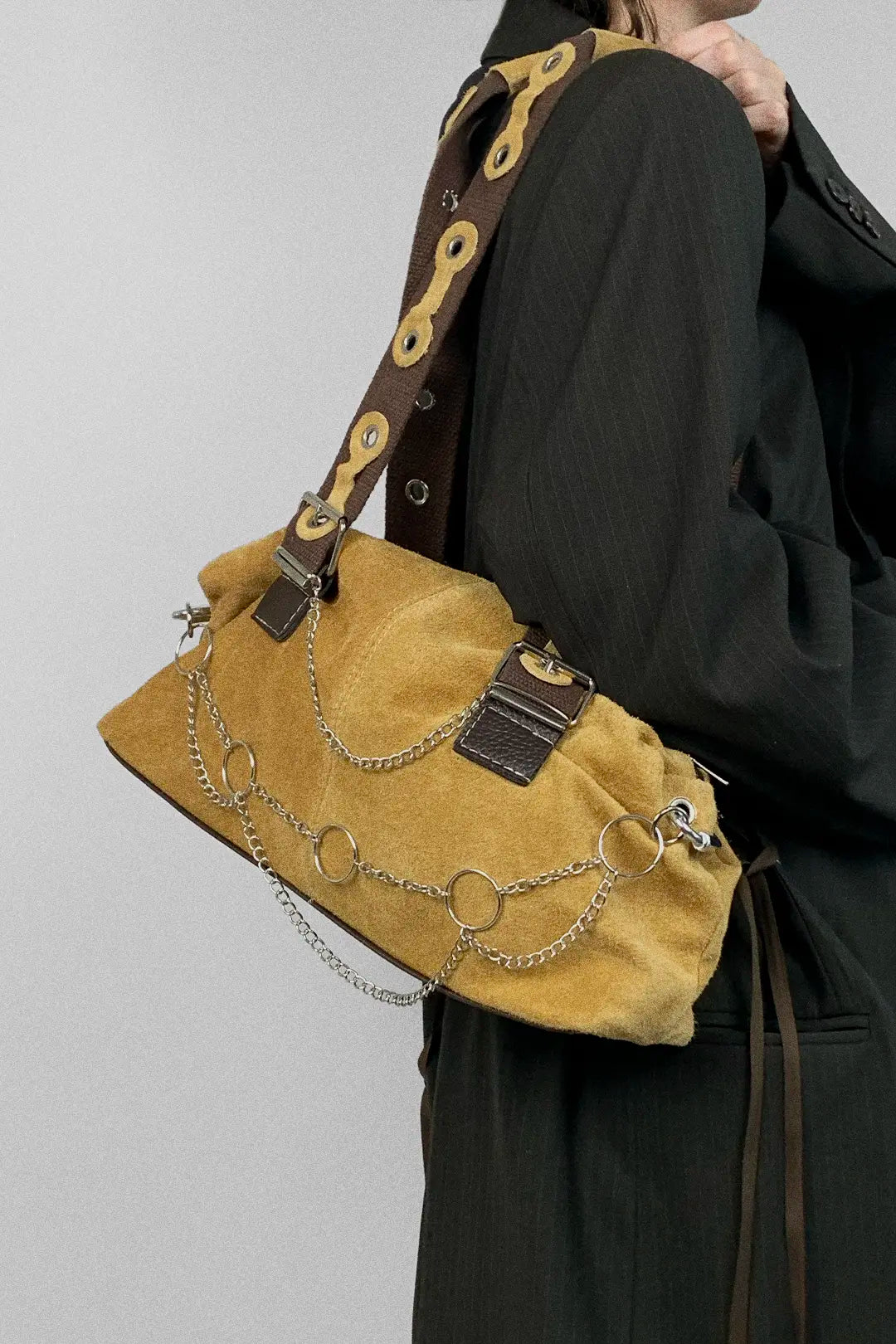 Suede Chain Bag