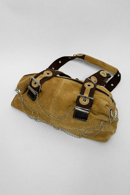 Suede Chain Bag