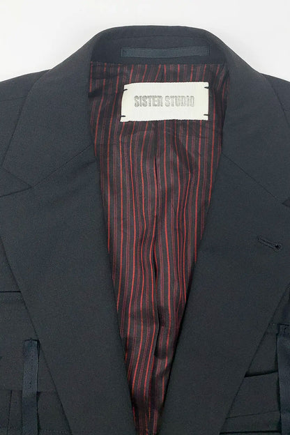 Utility Blazer Jacket | Noir