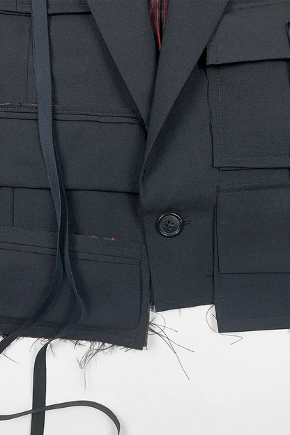Utility Blazer Jacket | Noir