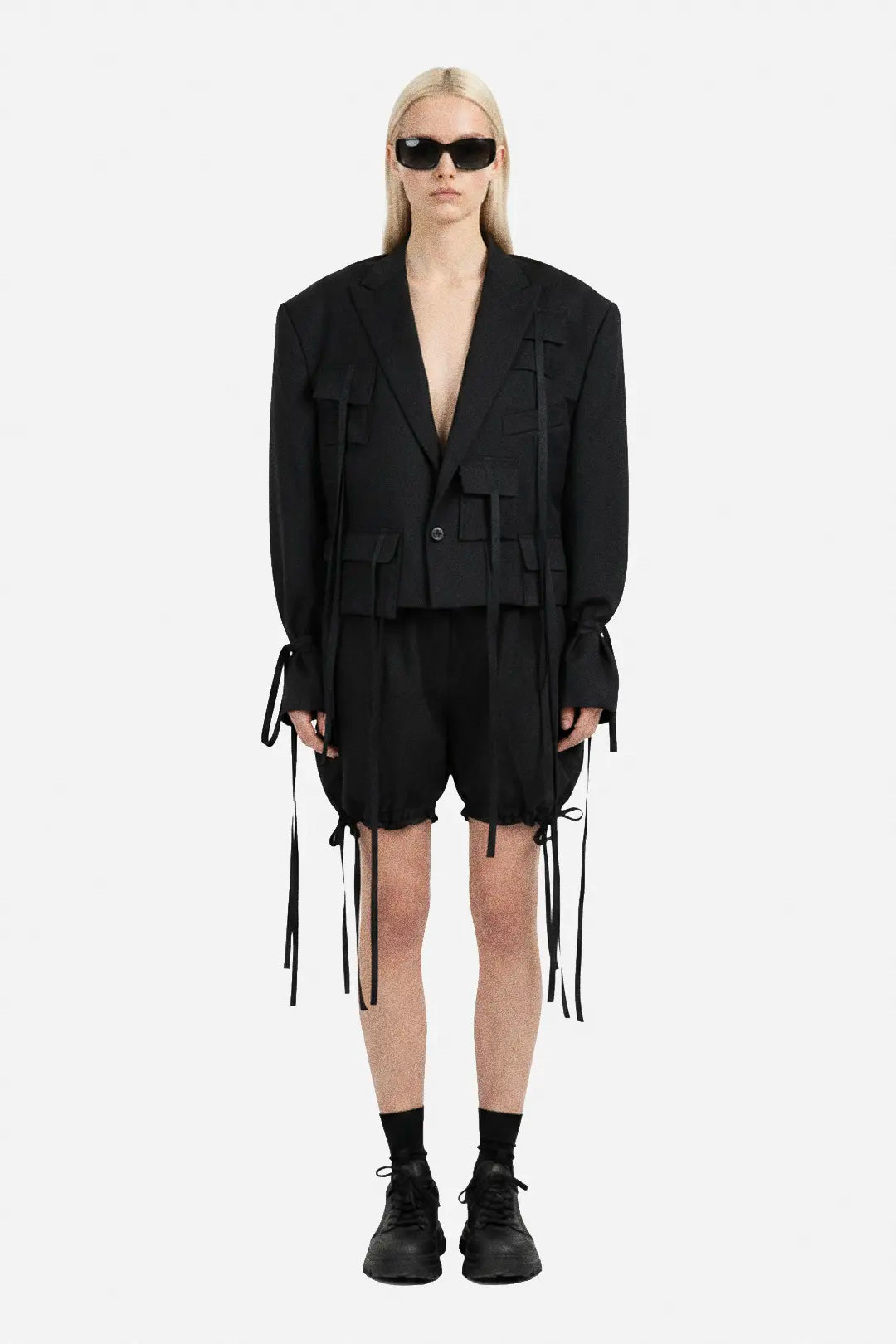 Utility Blazer Jacket | Noir