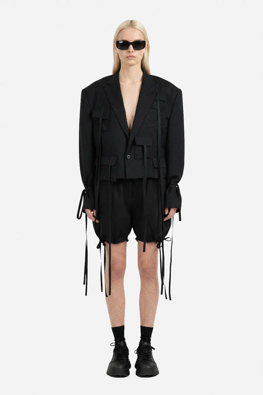 Utility Blazer Jacket | Noir